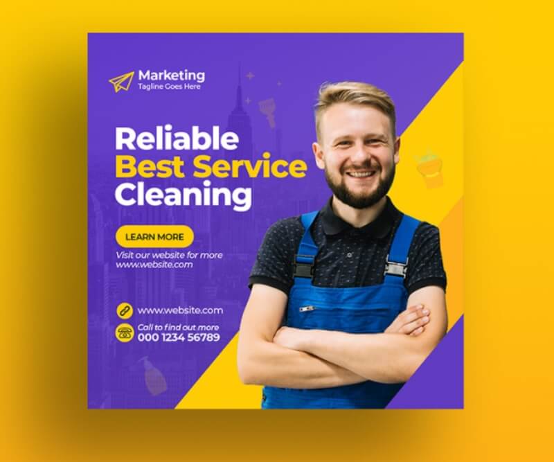 digital cleaning flyer