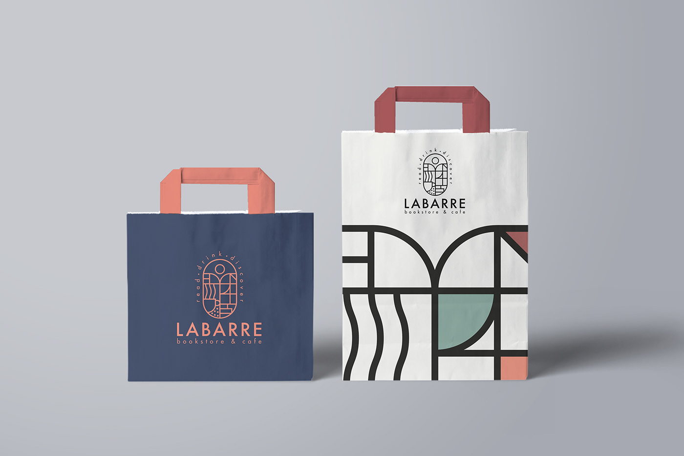 brand identity Packaging Logo Design minimal design memphis art geometric cafe book notebook Coffee