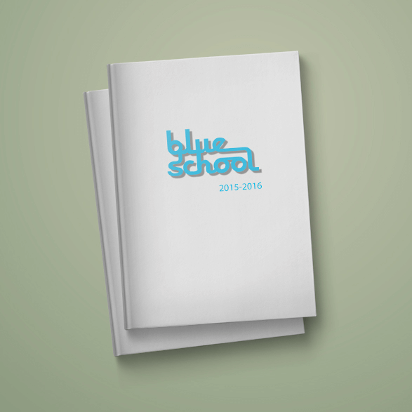 blue school yearbook